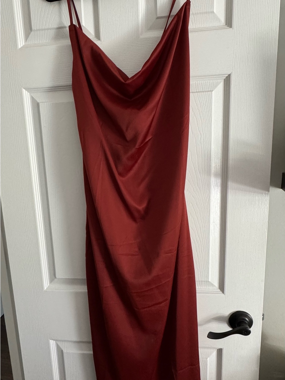 Women's Cowl Neck Slip Dress in Deep Wine